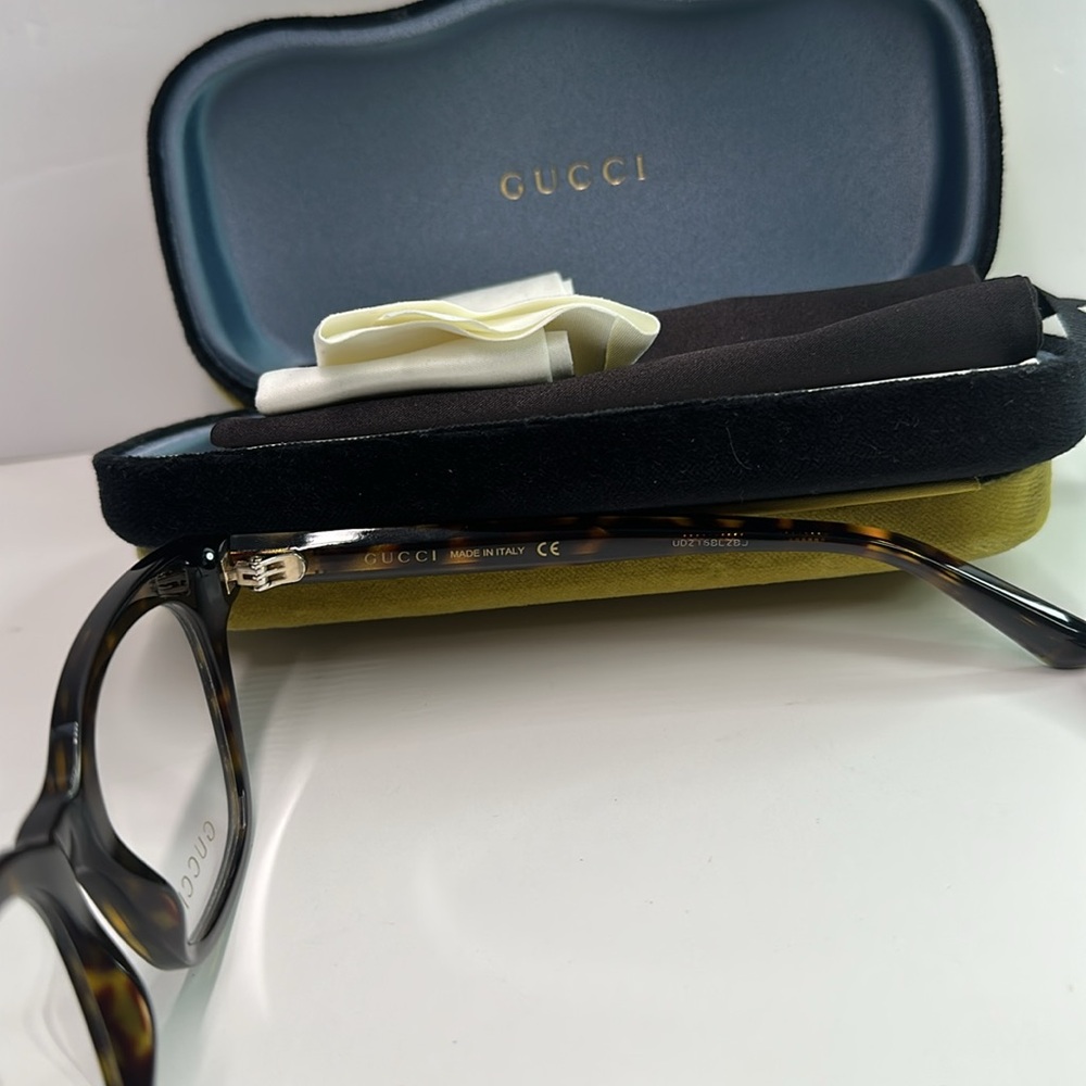 NEW Gucci Women’s Brown/Tortoise Eyeglasses GG0349O 006 - Picture 10 of 11